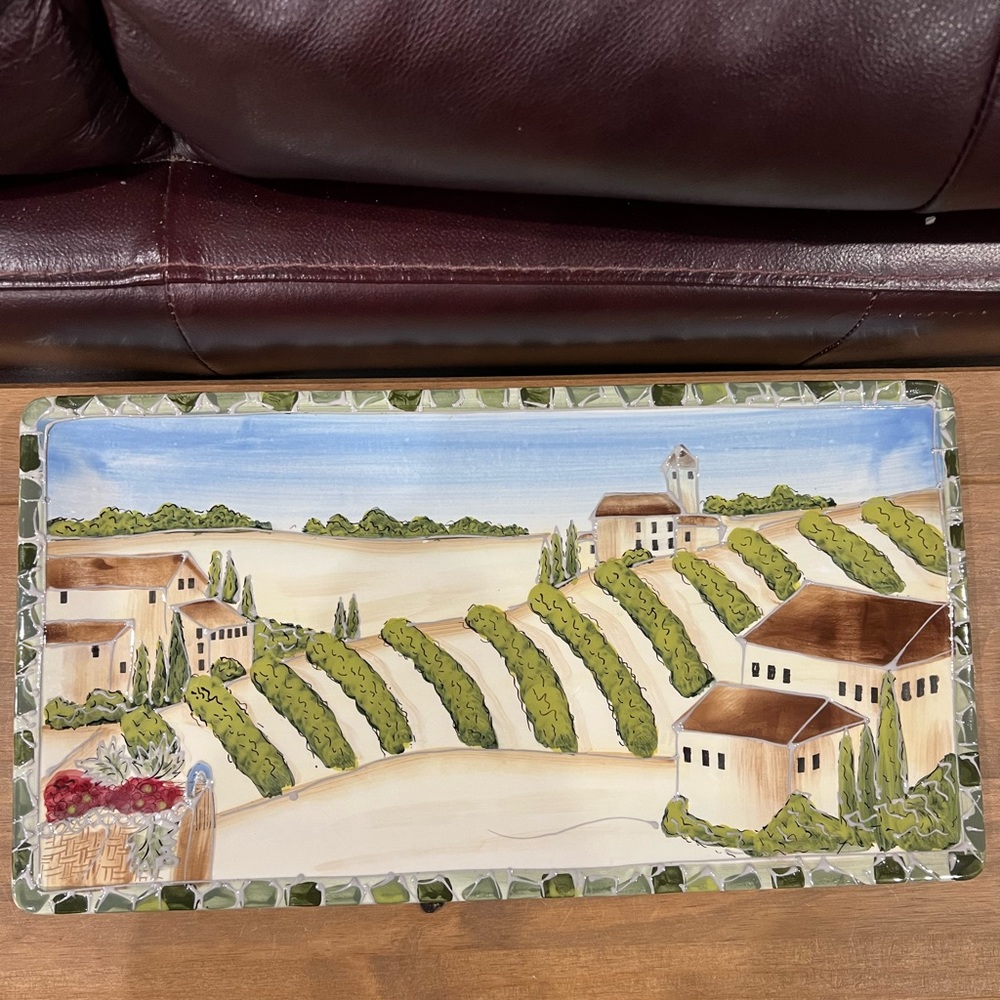 Vintage DOLCE VITA S&F Studio large serving platter. Beautiful perfect condition